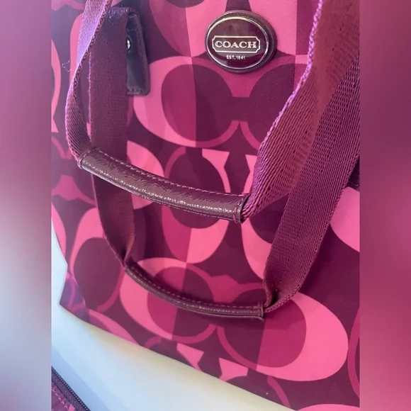 Coach Pink Tote and Pouch Set - Picture 6 of 16